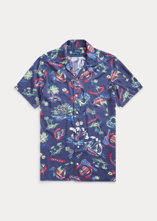 Camisa Polo Ralph Lauren Hombre Azul Marino Multicolor - Custom Fit Ralph-waiian - LEADF1379